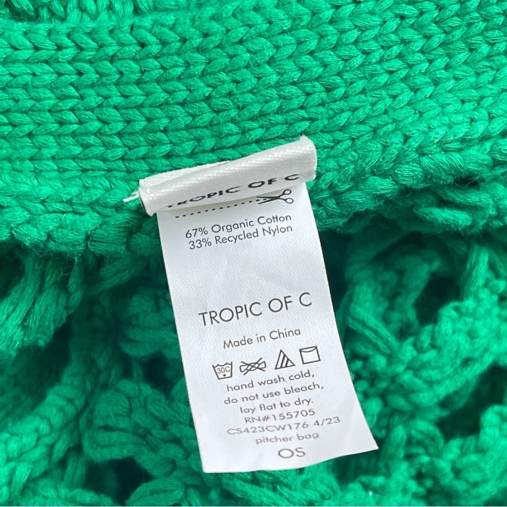 Tropic of C Pitcher Bag Green Crochet